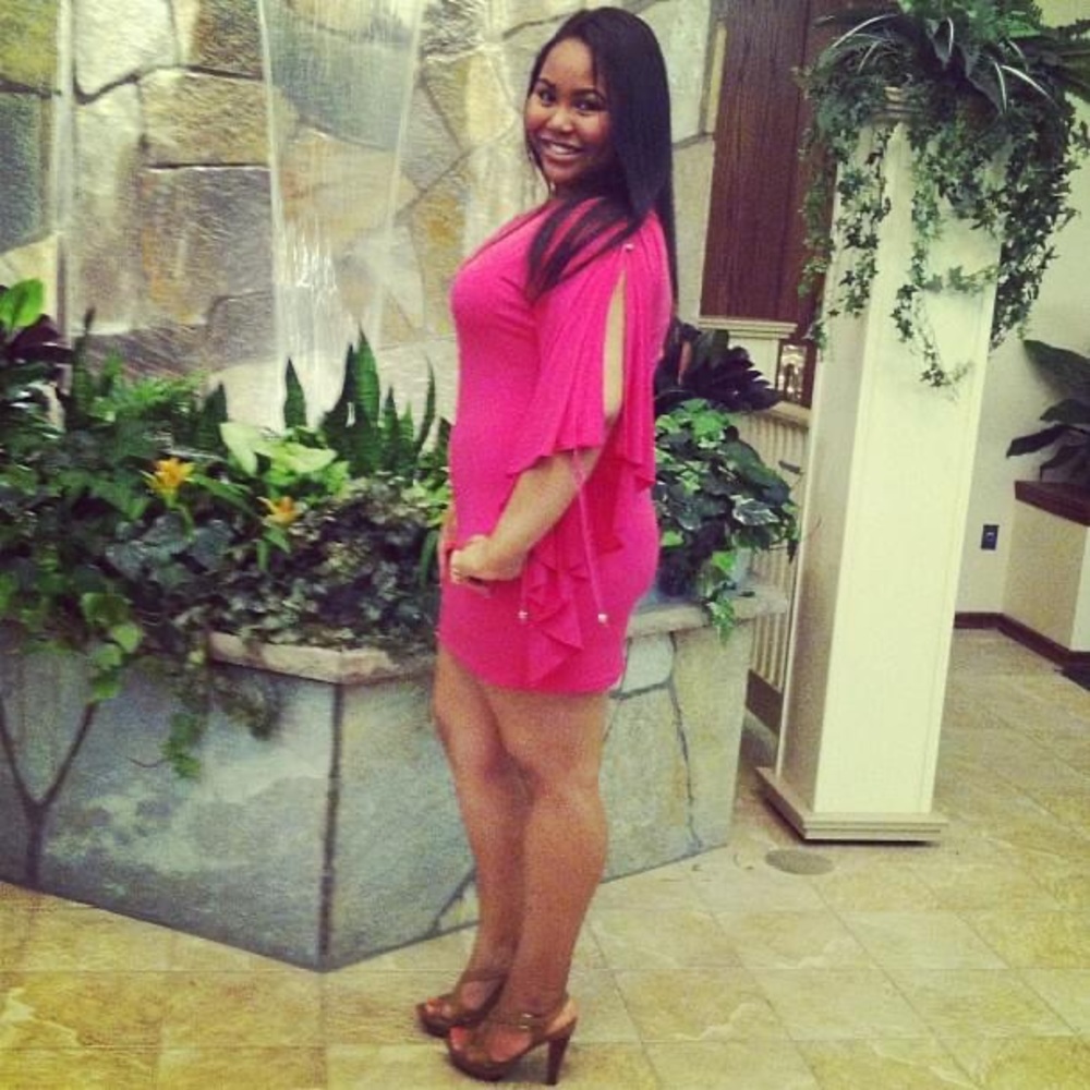 Pink Shoulder Dress